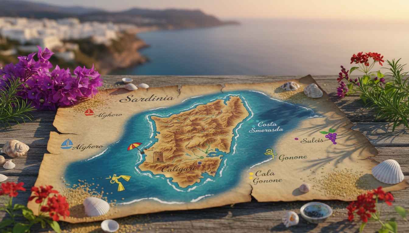 best places to visit in sardinia map