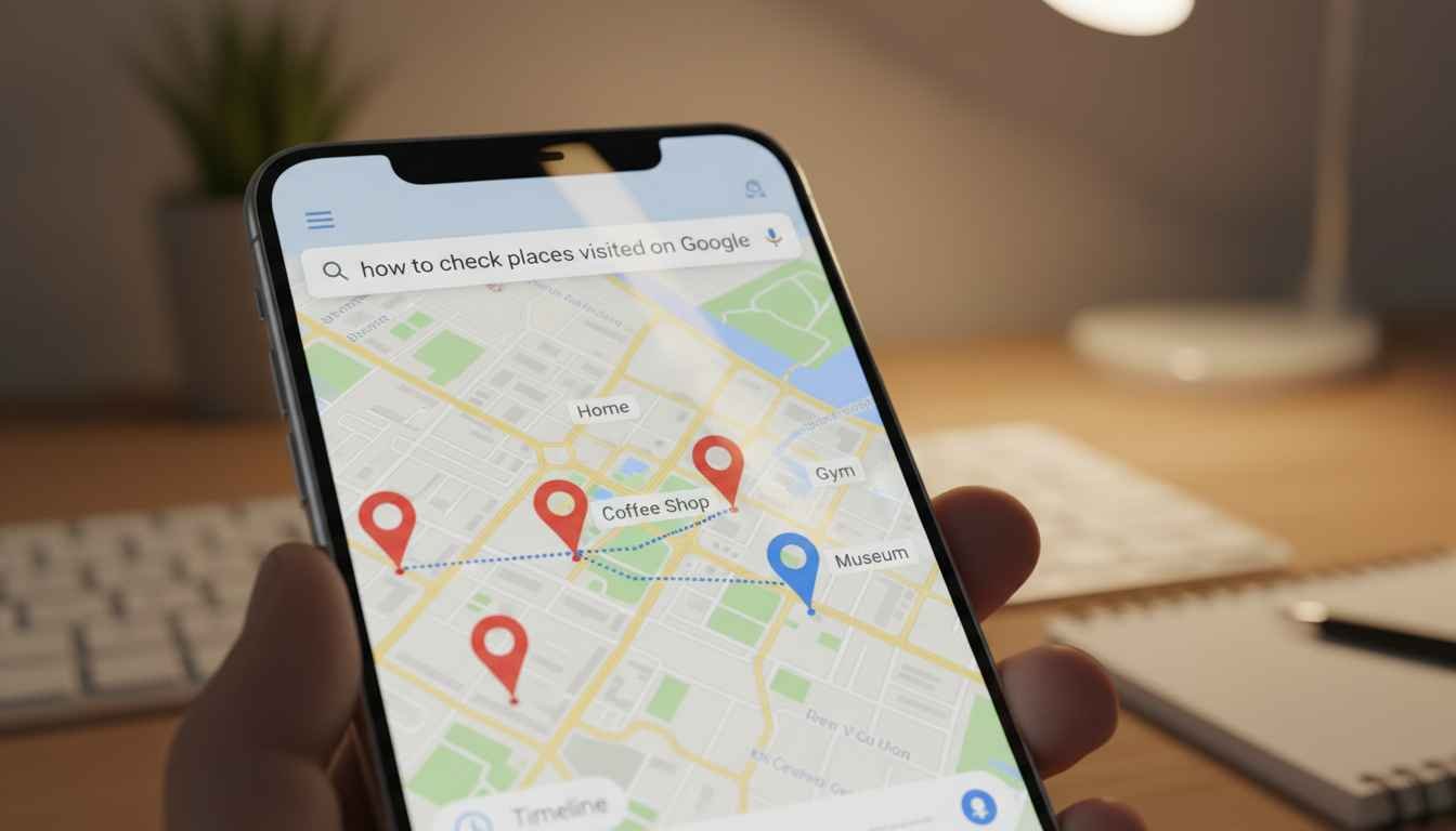 how to check places visited on google